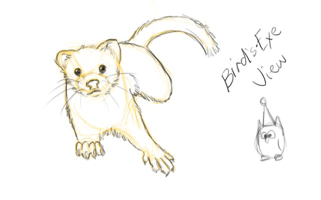 640x400 Ferret, My Best Drawing Evah By Loryska