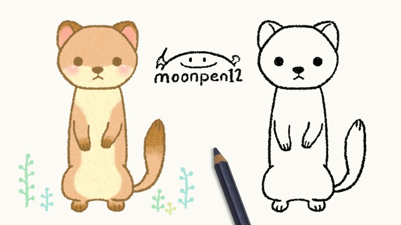 1280x720 Weasel Drawing