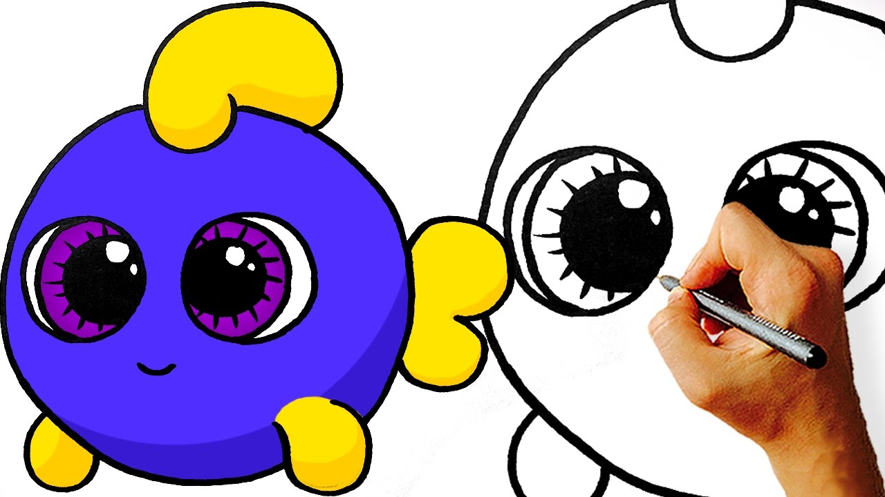 1280x720 Easy! How To Draw Cute Cartoon Fish. Step By Step Art For Kids