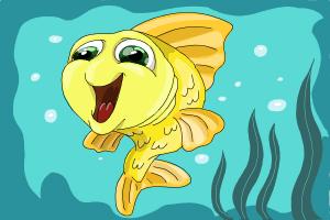 300x200 How To Draw A Cute Fish