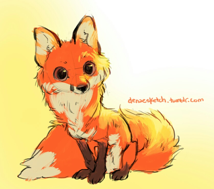 837x741 Fox Drawing By Denaesketch On Tumblr