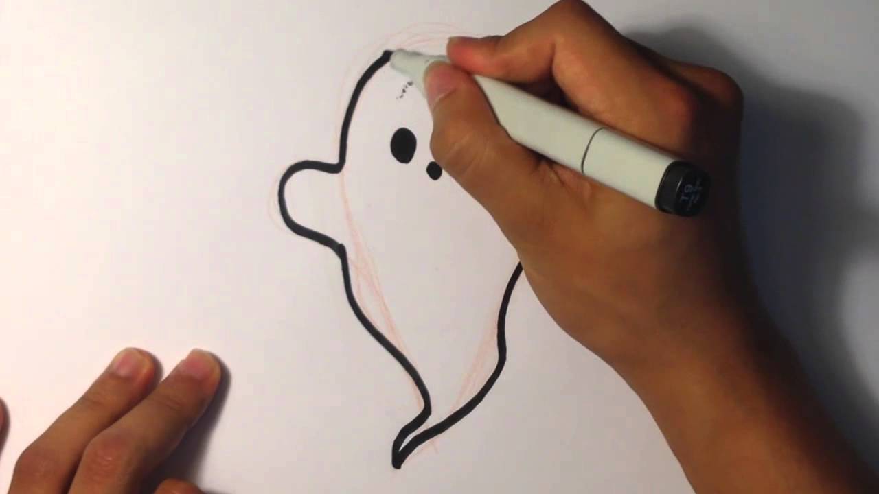 1280x720 How To Draw A Cute Ghost 2