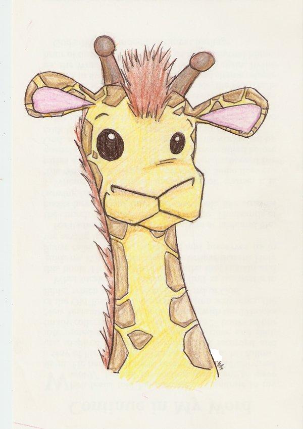 600x850 Cute Giraffe Drawings Cute Giraffe By Wolfie16