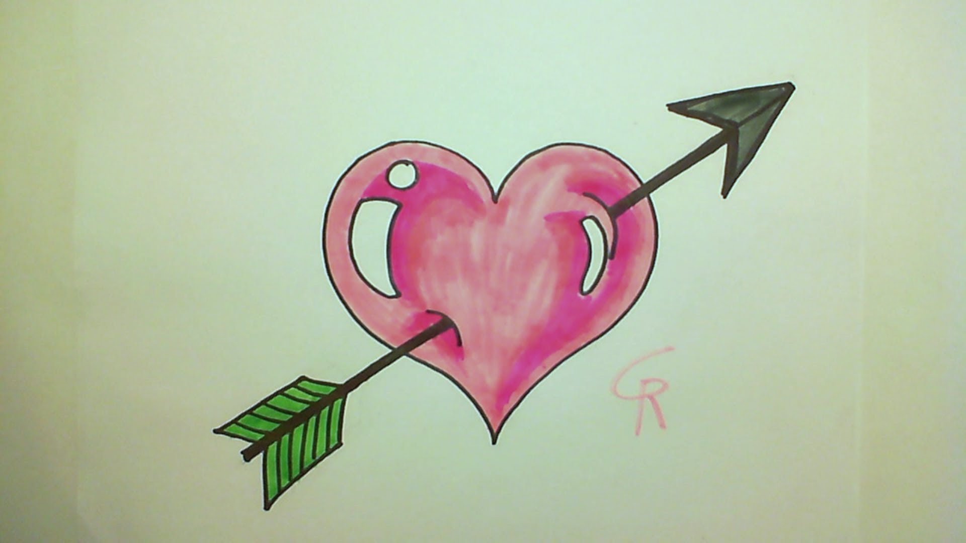 1920x1080 Learn How To Draw A Cute Heart With An Arrow