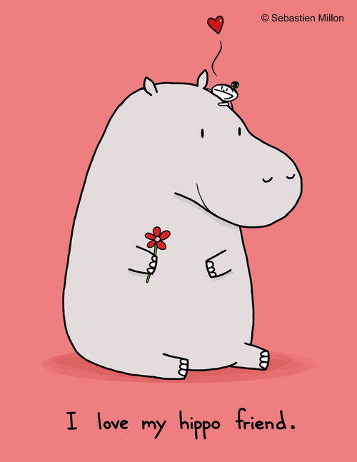 500x647 I Love My Hippo Friend By Sebreg On We Heart It