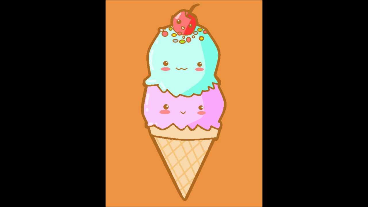 1280x720 Drawing A Super Kawaii(Cute) Double Scoop Ice Cream Cone