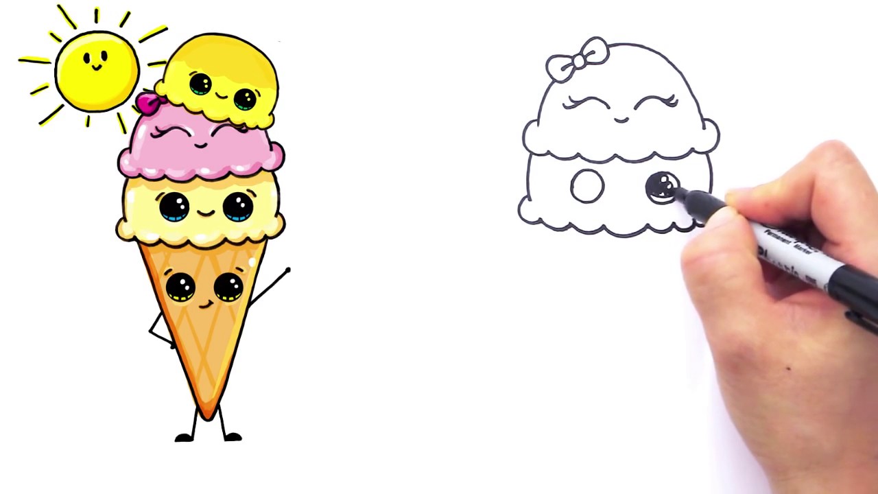 Drawing Ice Cream Simple ~ Icecream Drawing At Getdrawings | Bodegawasuon