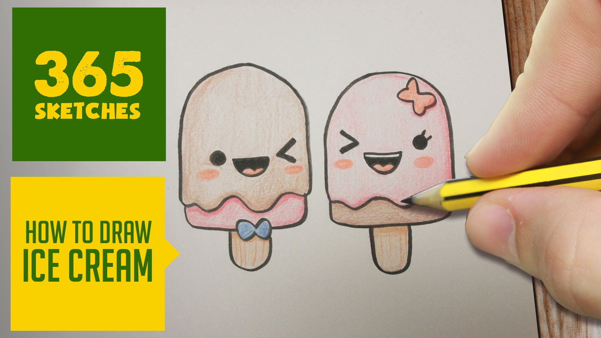 1920x1080 How To Draw A Ice Cream Cute, Easy Step By Step Drawing Lessons