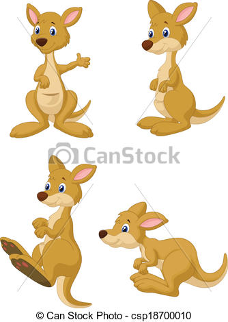 334x470 Vector Clip Art Of Cute Cartoon Kangaroo Collection Se