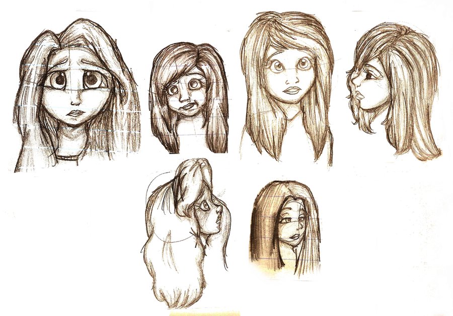900x628 Cute Little Sketches Of Girls By Twinxabella