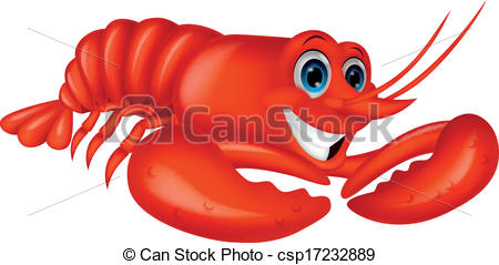 450x239 Vector Illustration Of Cute Lobster Cartoon Vector