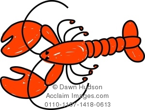 300x228 Cute Lobster Cartoon Drawing