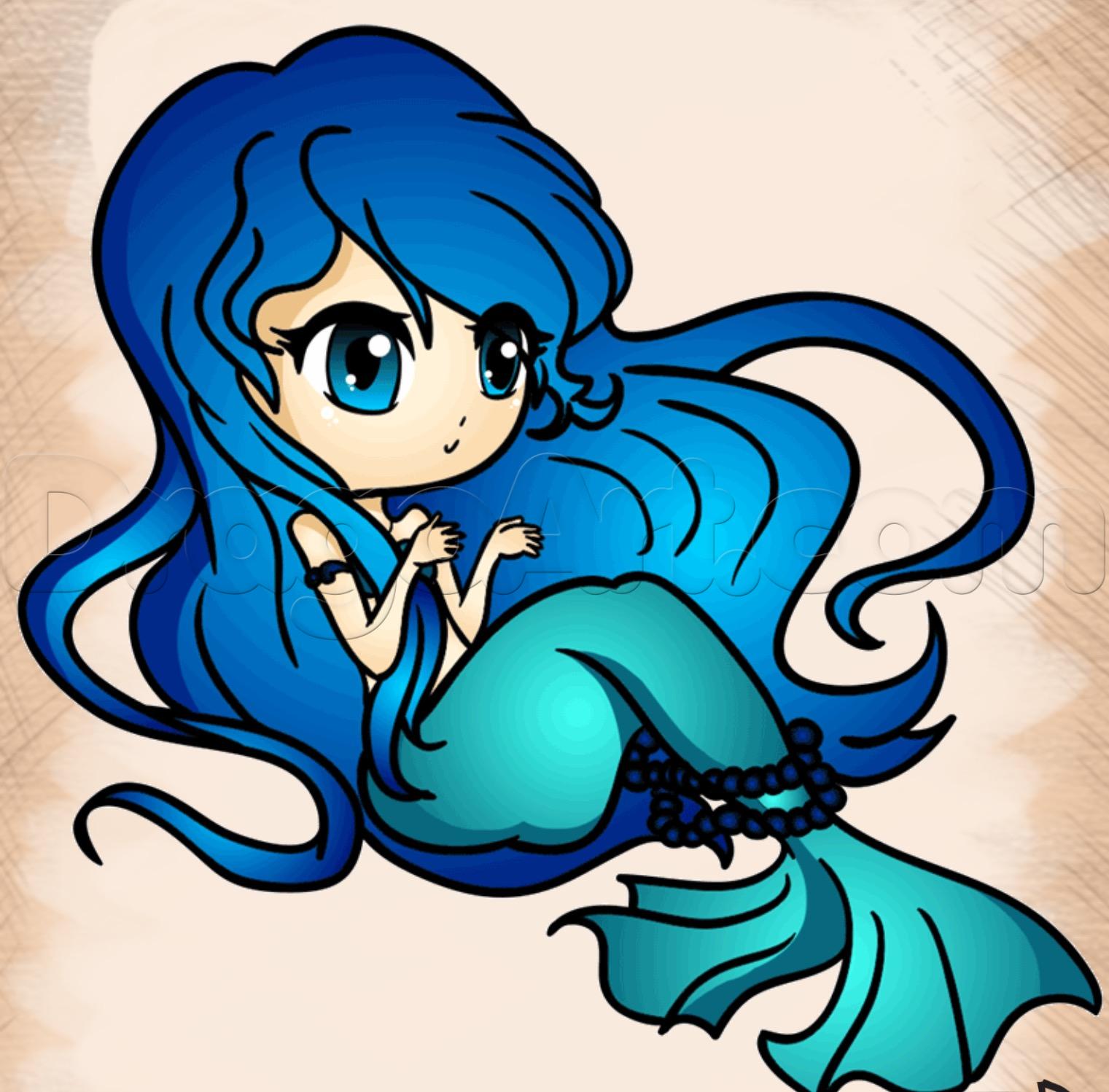 Cute Mermaid Drawing at GetDrawings | Free download