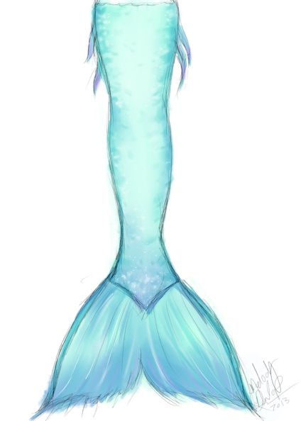 424x594 How To Draw Mermaid Tails