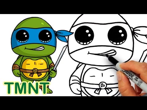 480x360 How To Draw Teenage Mutant Ninja Turtle Leonardo Cute Step By Step
