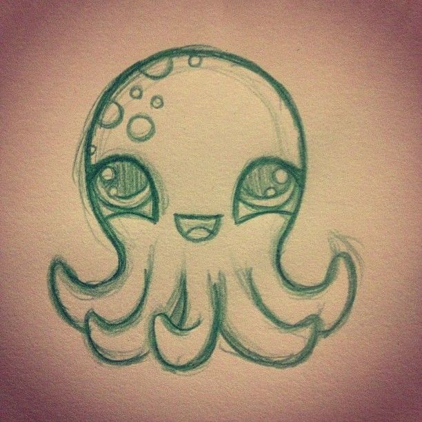 612x612 Cute Octopus Drawing