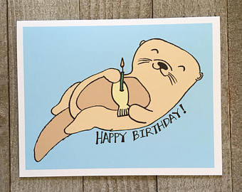340x270 Otter Card Etsy