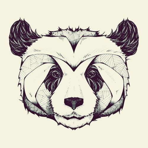 500x500 Geometric Panda Tumblr Draw Panda, Hipster