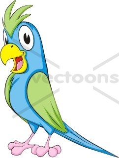 242x320 Cute Standing Parrot