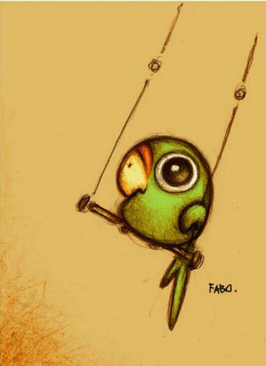 533x733 Cute Parrot Paintings Drawings, Drawing Ideas