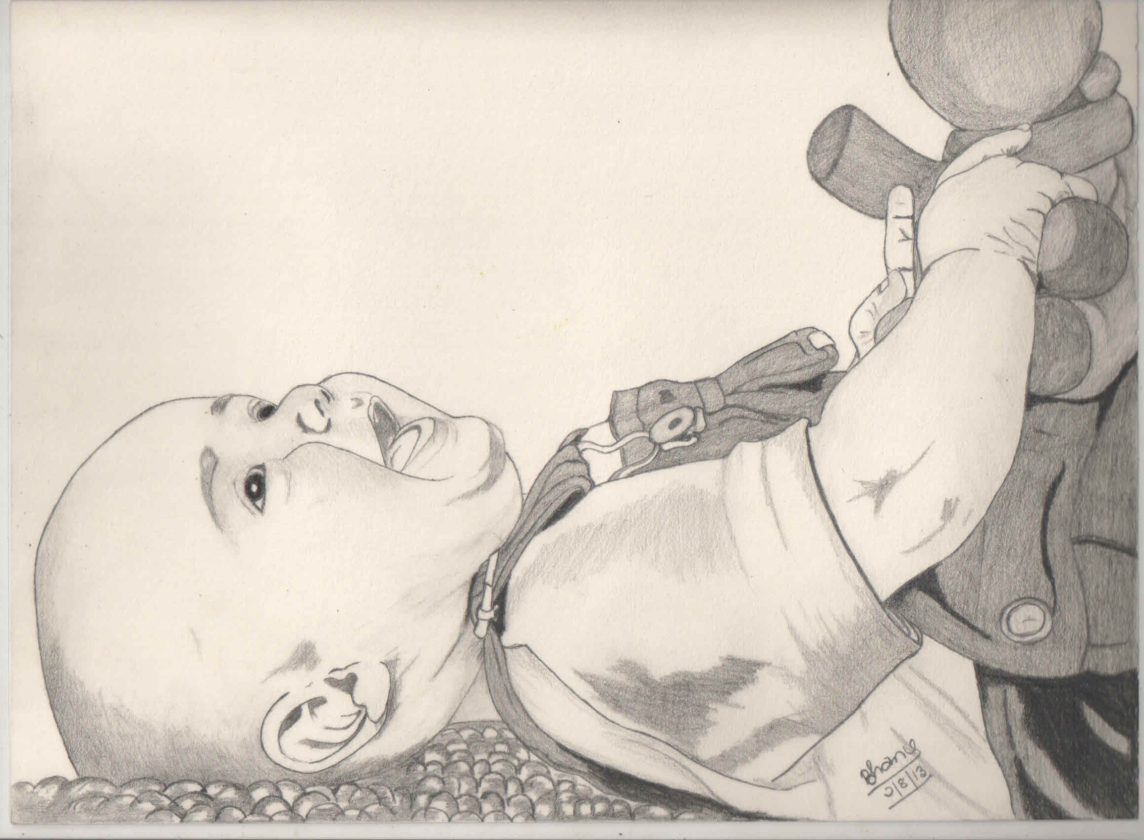 2310x1696 Pencil Sketch Of A Cute Laughing Baby