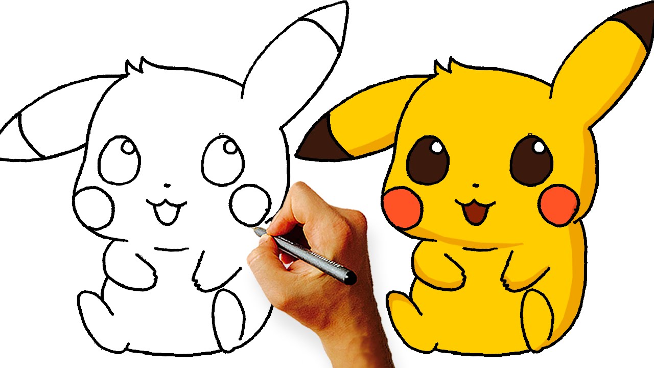 1280x720 How To Draw Chibi Pikachu (Pokemon) Step By Step