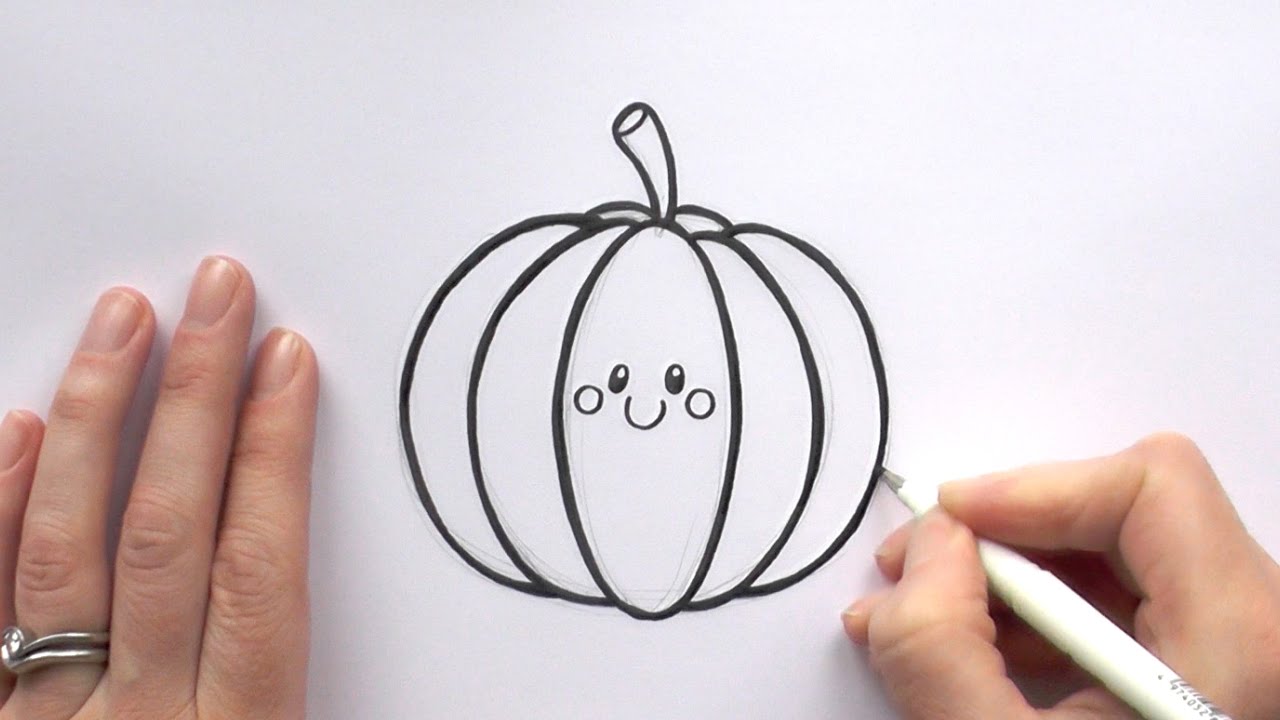 1280x720 How To Draw A Cartoon Pumpkin