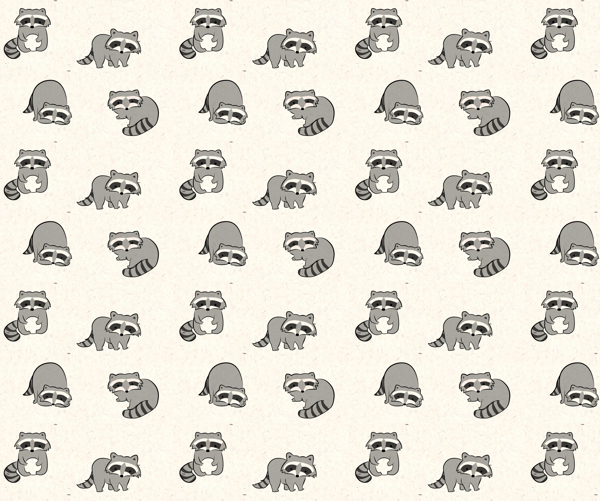 600x501 Raccoon Pattern By Shiraishi, Via Behance Pattern Power