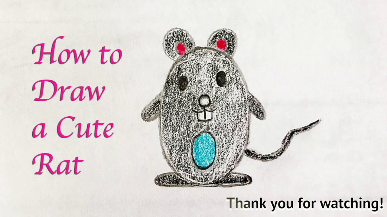 1280x720 Drawing For Kids How To Draw A Cute Rat