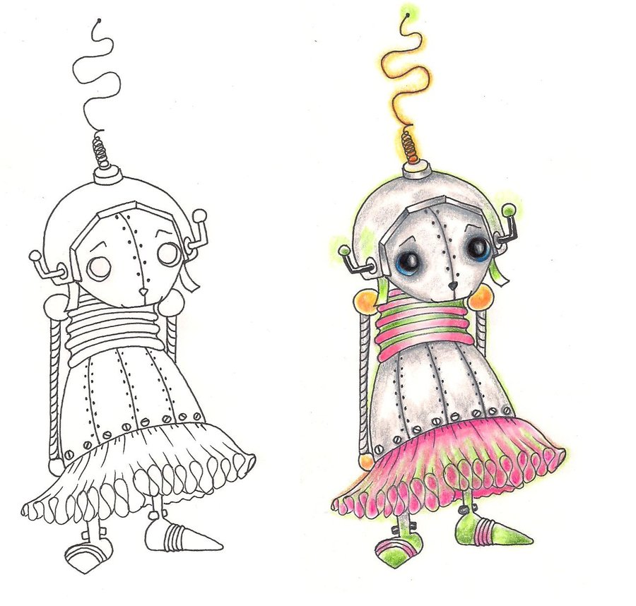 900x858 Freebies Tattoo Designs Cute Robot By Tattoosavage