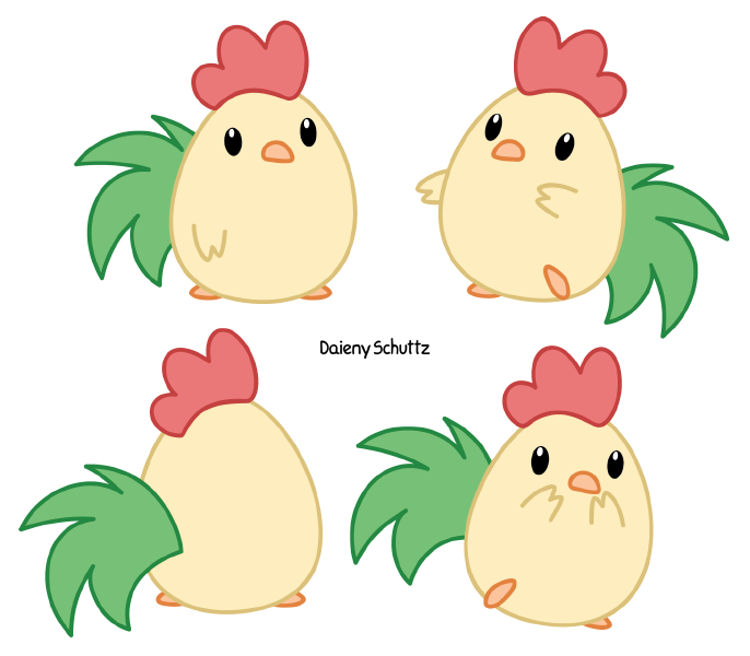 686x600 Chibi Rooster By On @ Cute