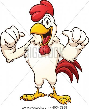 379x470 Cute Rooster Clipart