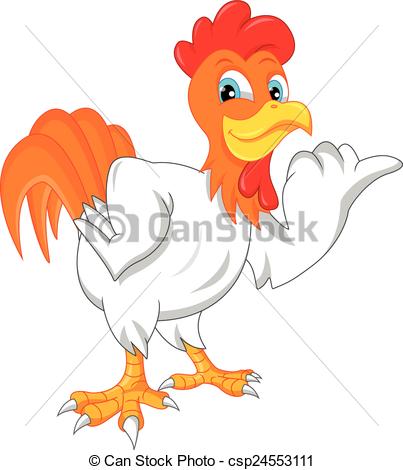 403x470 Illustration Of Cute Rooster Cartoon Vector Clip Art