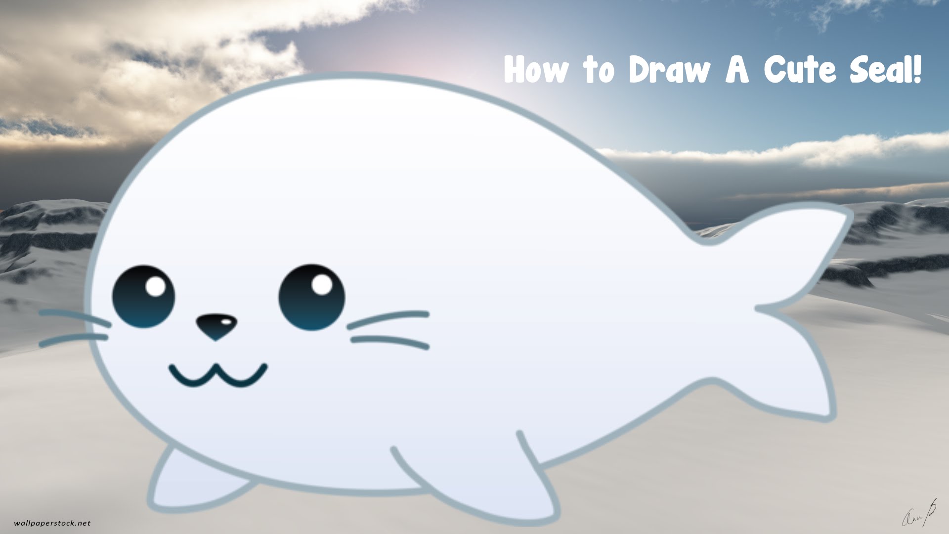 1920x1080 How To Draw A Cute Seal
