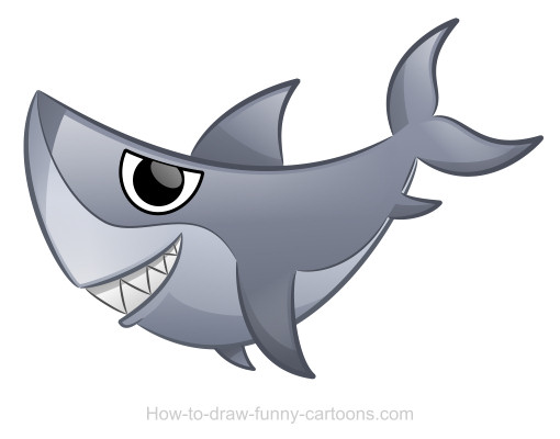 510x400 Shark Drawing (Sketching + Vector)