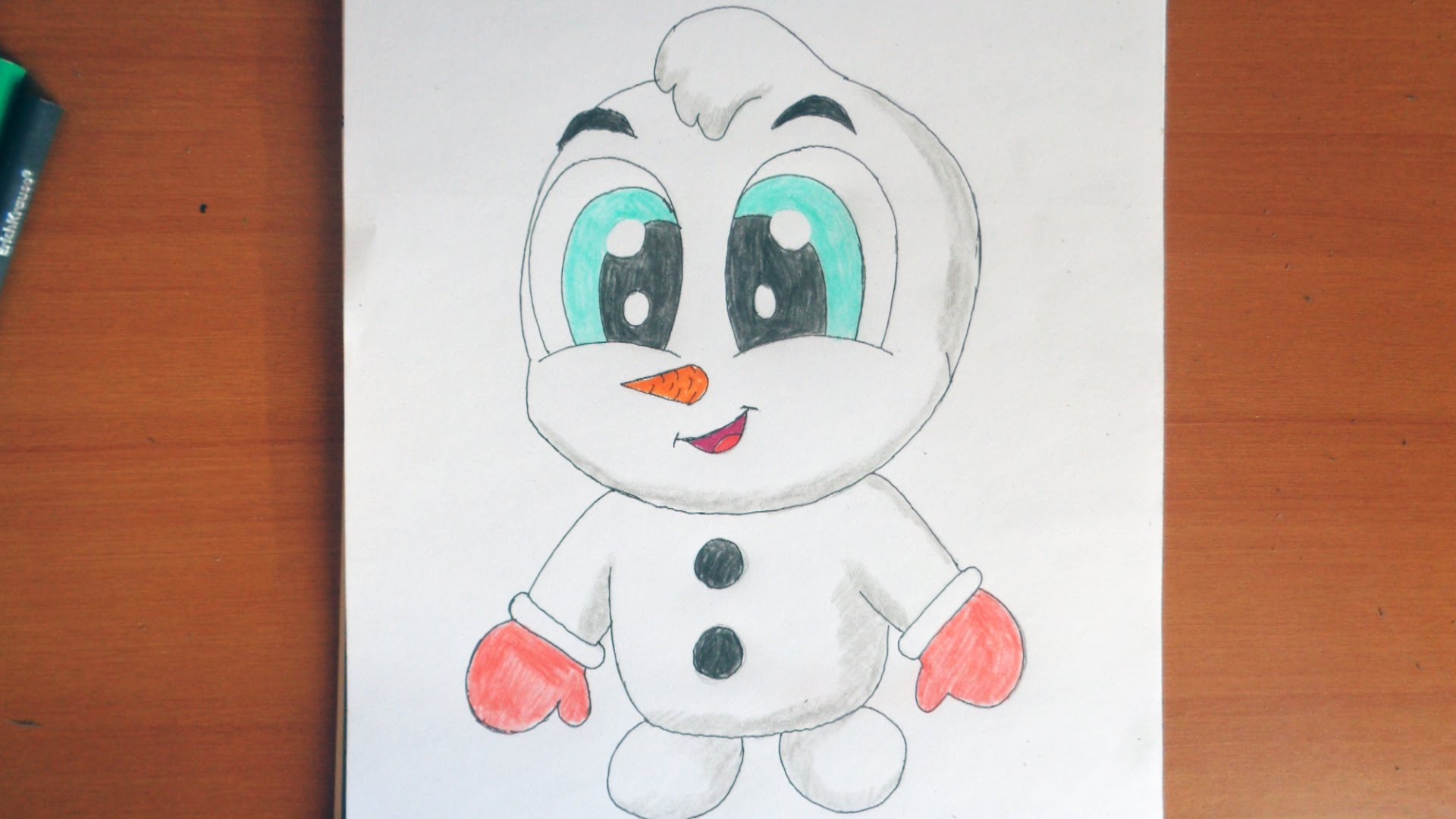 1920x1080 How To Draw Cute Snowman, Christmas Stuff, Pictures