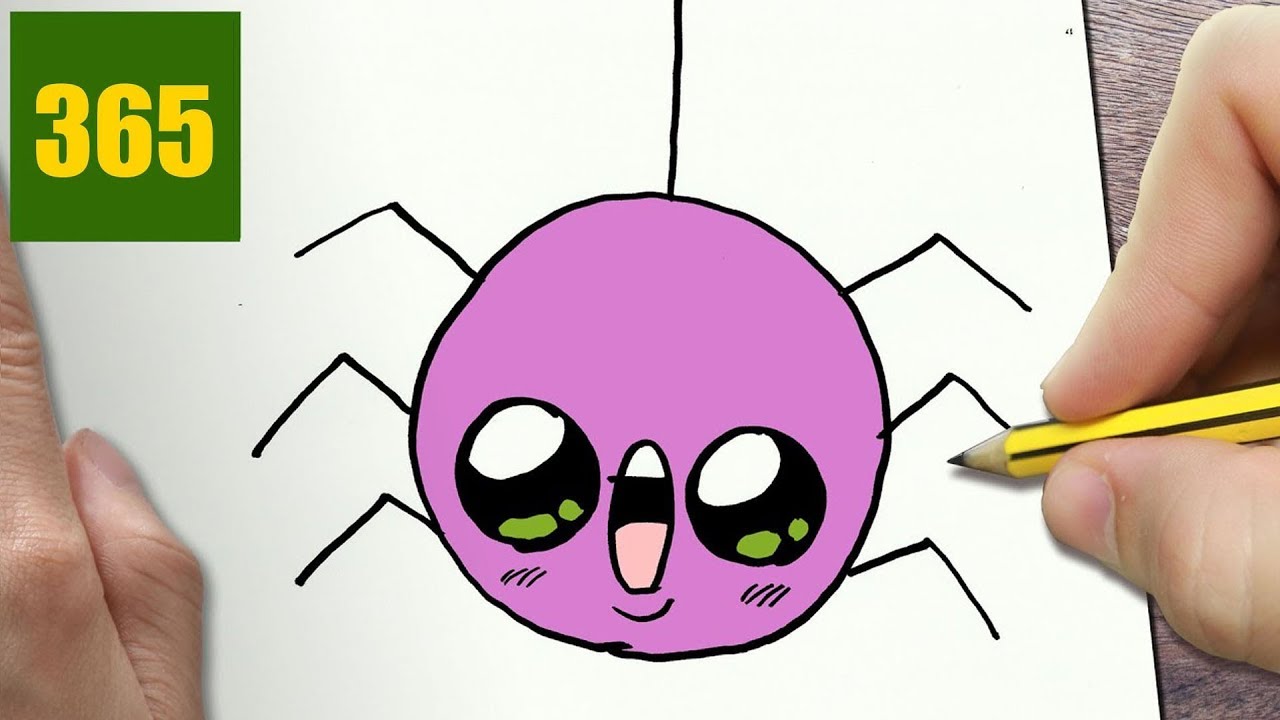1280x720 How To Draw A Halloween Spider Cute, Easy Step By Step Drawing