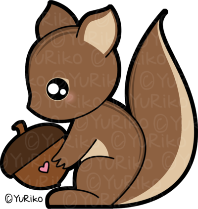 400x423 Cute Squirrel By O Yuriko O