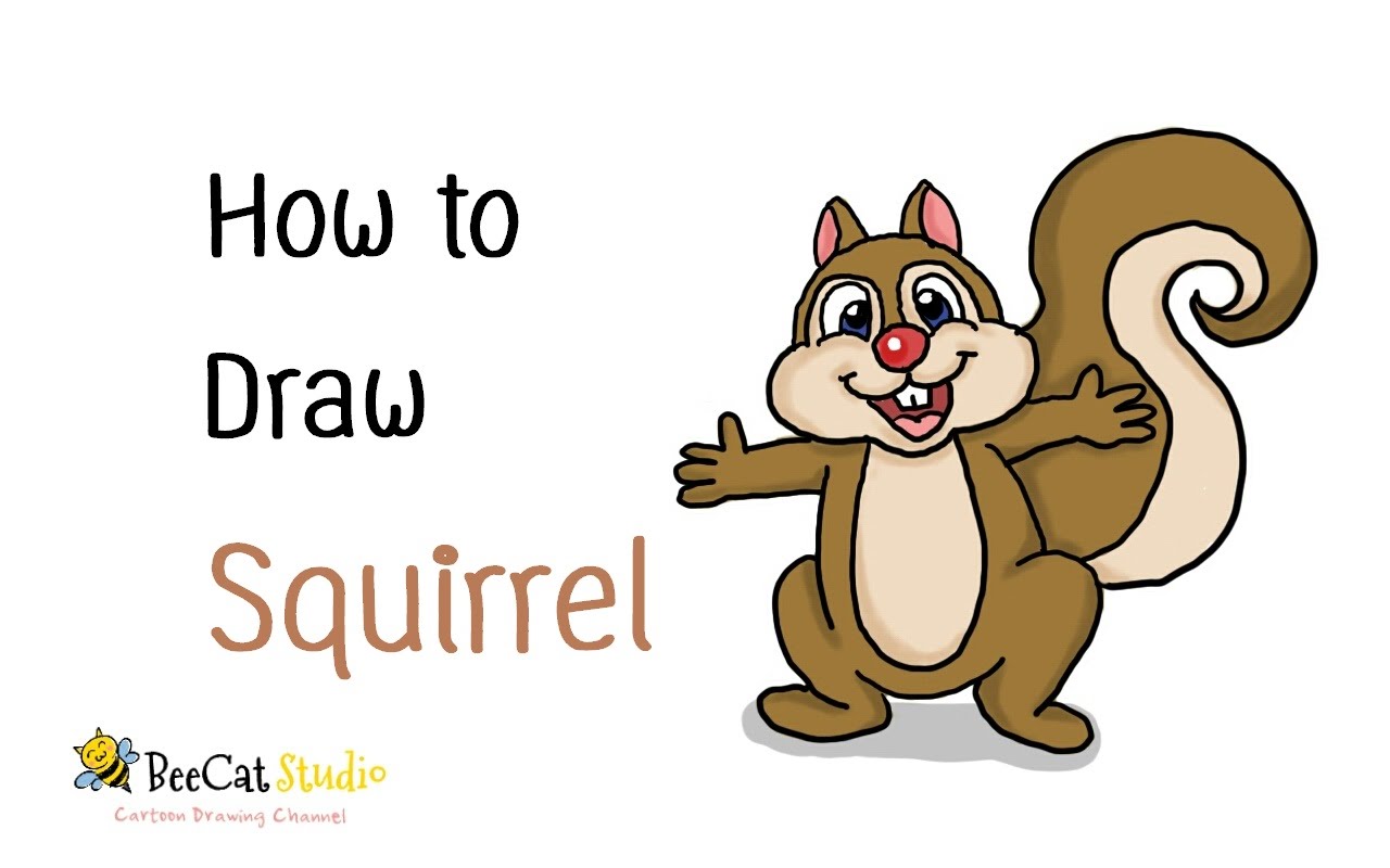1280x800 How To Draw A Cute Cartoon Squirrel
