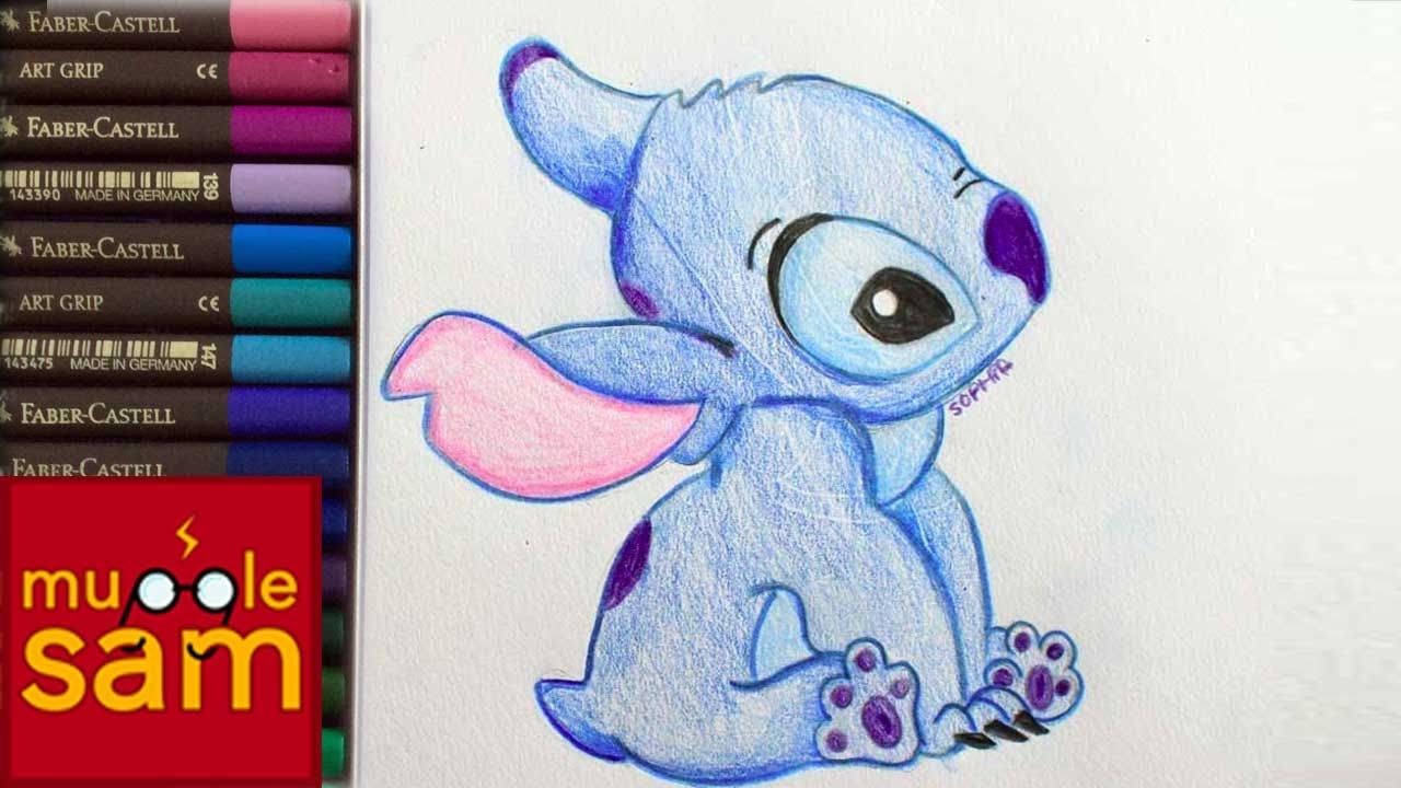 1280x720 Cute Stitch Disney Drawing Mugglesam