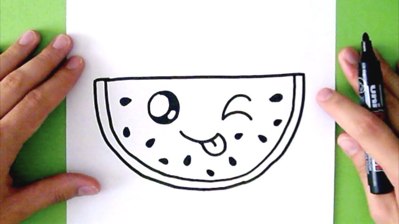 1280x720 How To Draw A Cute Watermelon