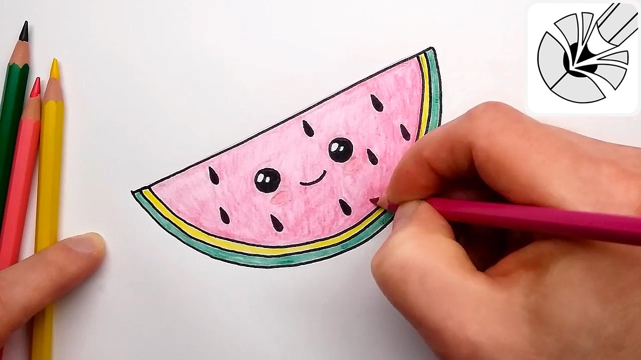 1280x720 How To Draw A Cute Watermelon Slice