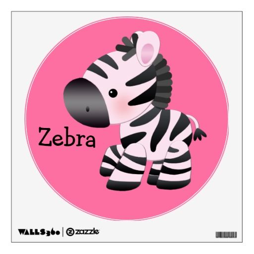 512x512 Baby zebra cartoon pictures Cute Pink Zebra Wall Decal
