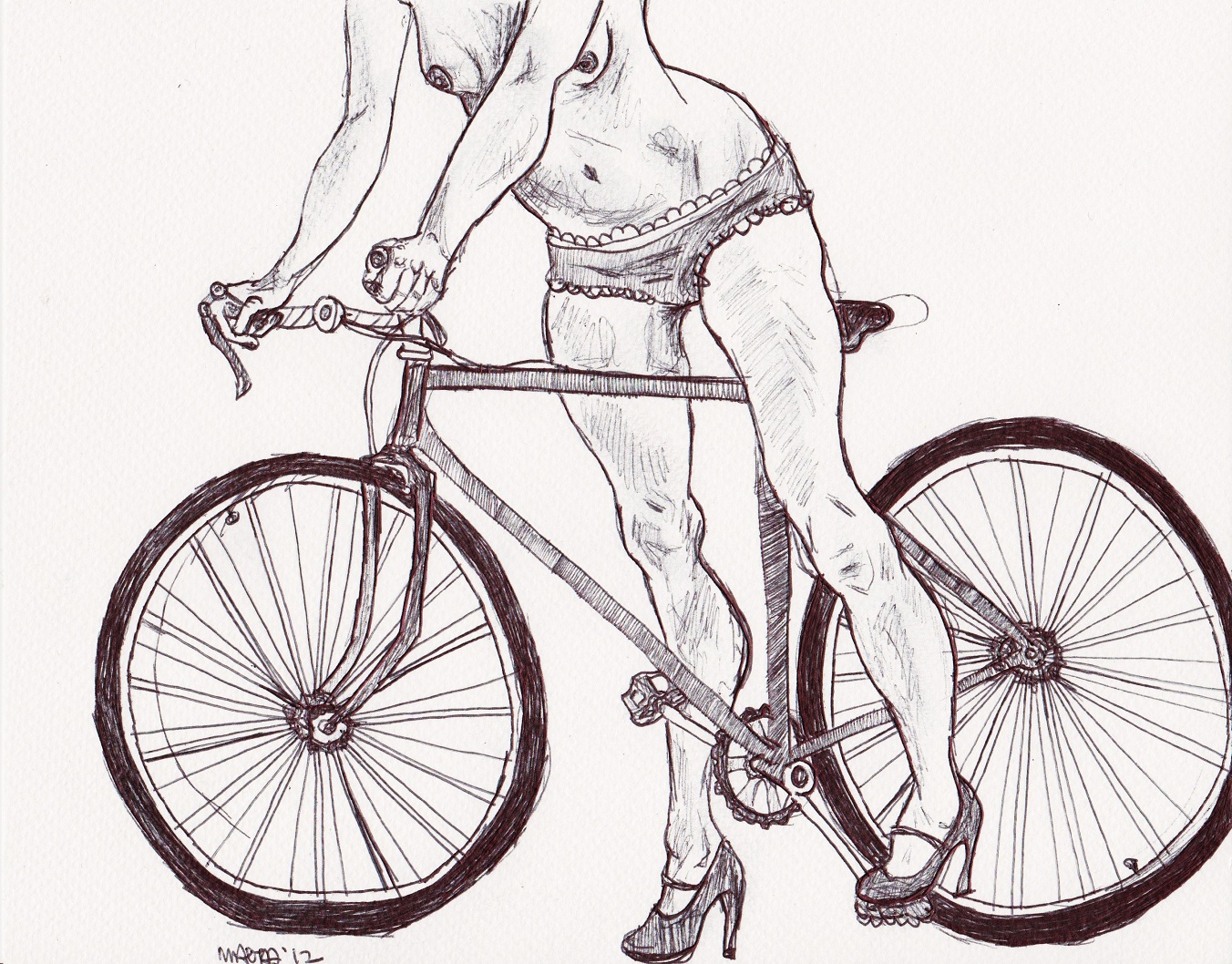 1352x1058 Cyclist With Panties Greetings From Toronto