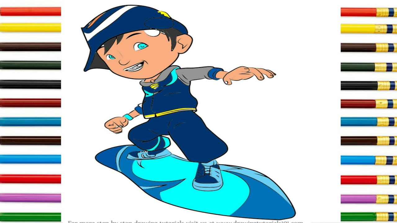 1280x720 Learn Drawing Coloring Boboiboy Galaxy Cyclone Ep 12 Step By Step
