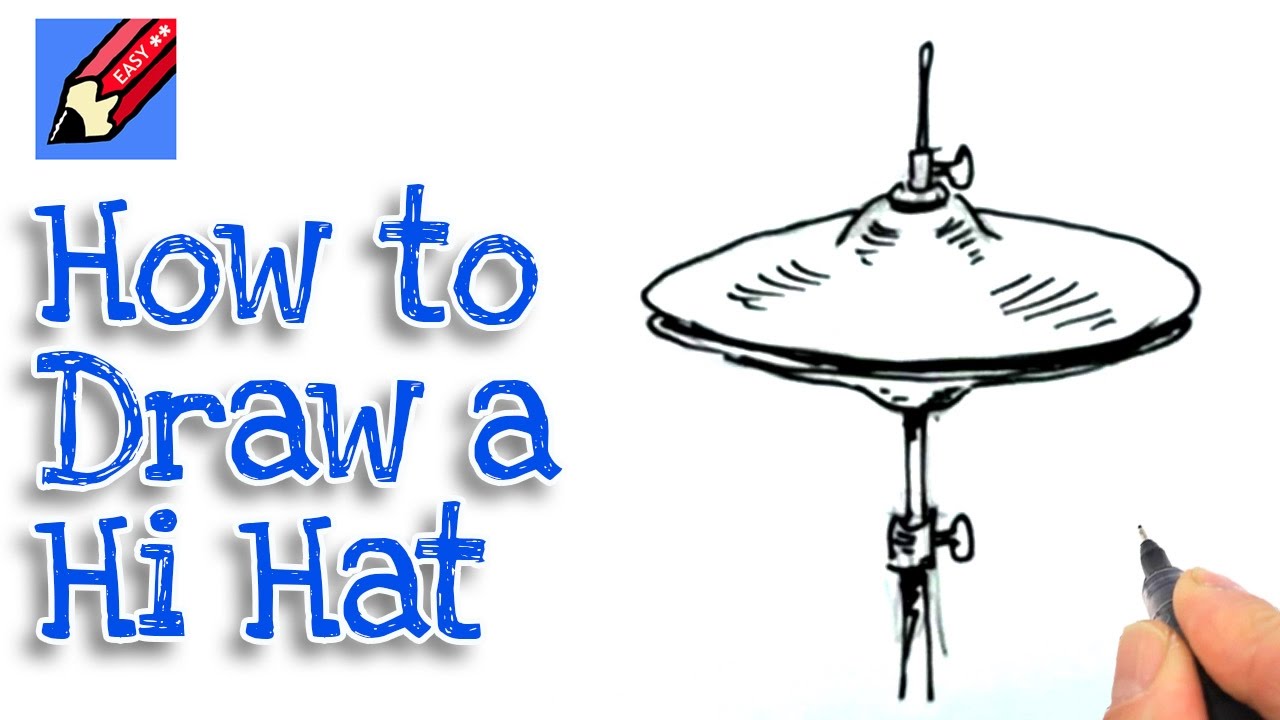 1280x720 Learn How To Draw A Hi Hat Real Easy For Kids And Beginners