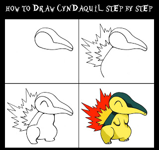 320x303 Daryl Hobson Artwork How To Draw A Pokemon Cyndaquil Mario