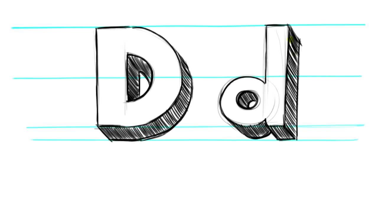 1280x720 How To Draw 3d Letters D