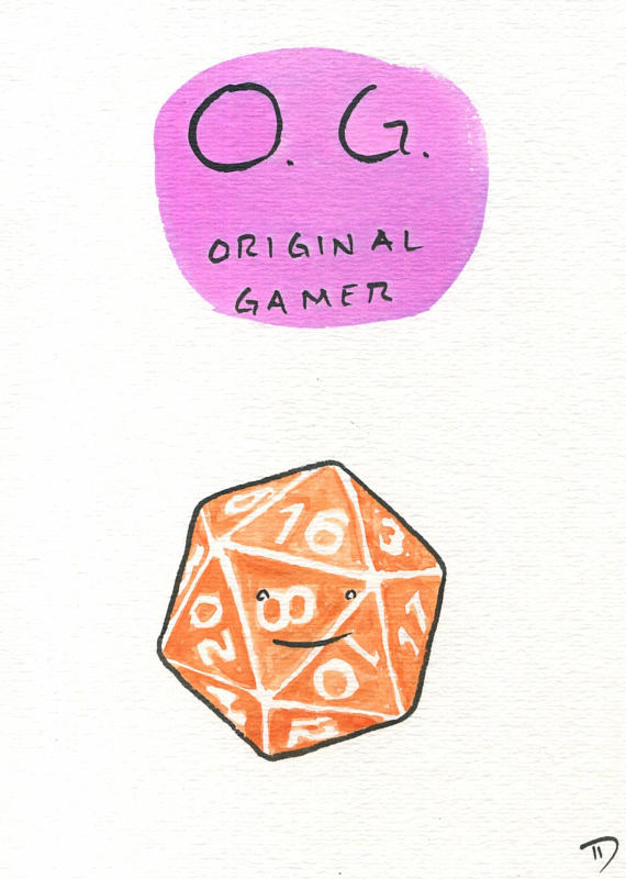 570x800 Original Gamer D20 Drawing