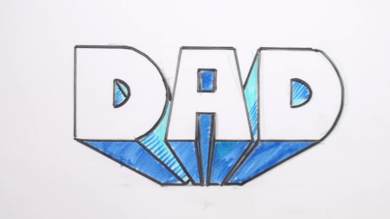 800x450 How To Draw Dad In 3d Letters